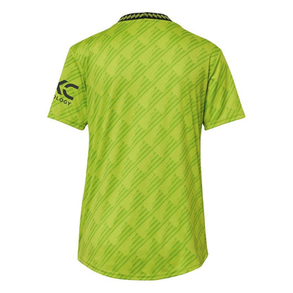 Lime - Back - Adidas Mens 22-23 Manchester United FC Home Jersey