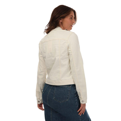 Ecru - Side - Only Womens-Ladies Wonder Denim Jacket