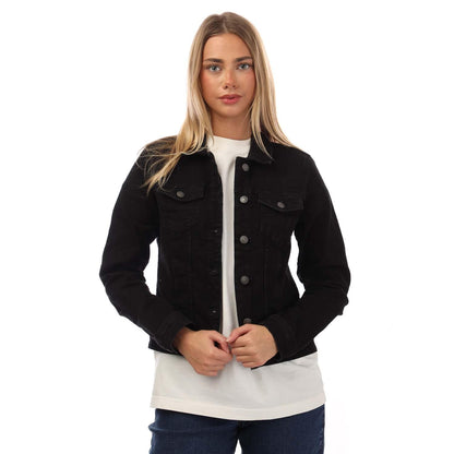 Black - Front - Only Womens-Ladies Wonder Denim Jacket