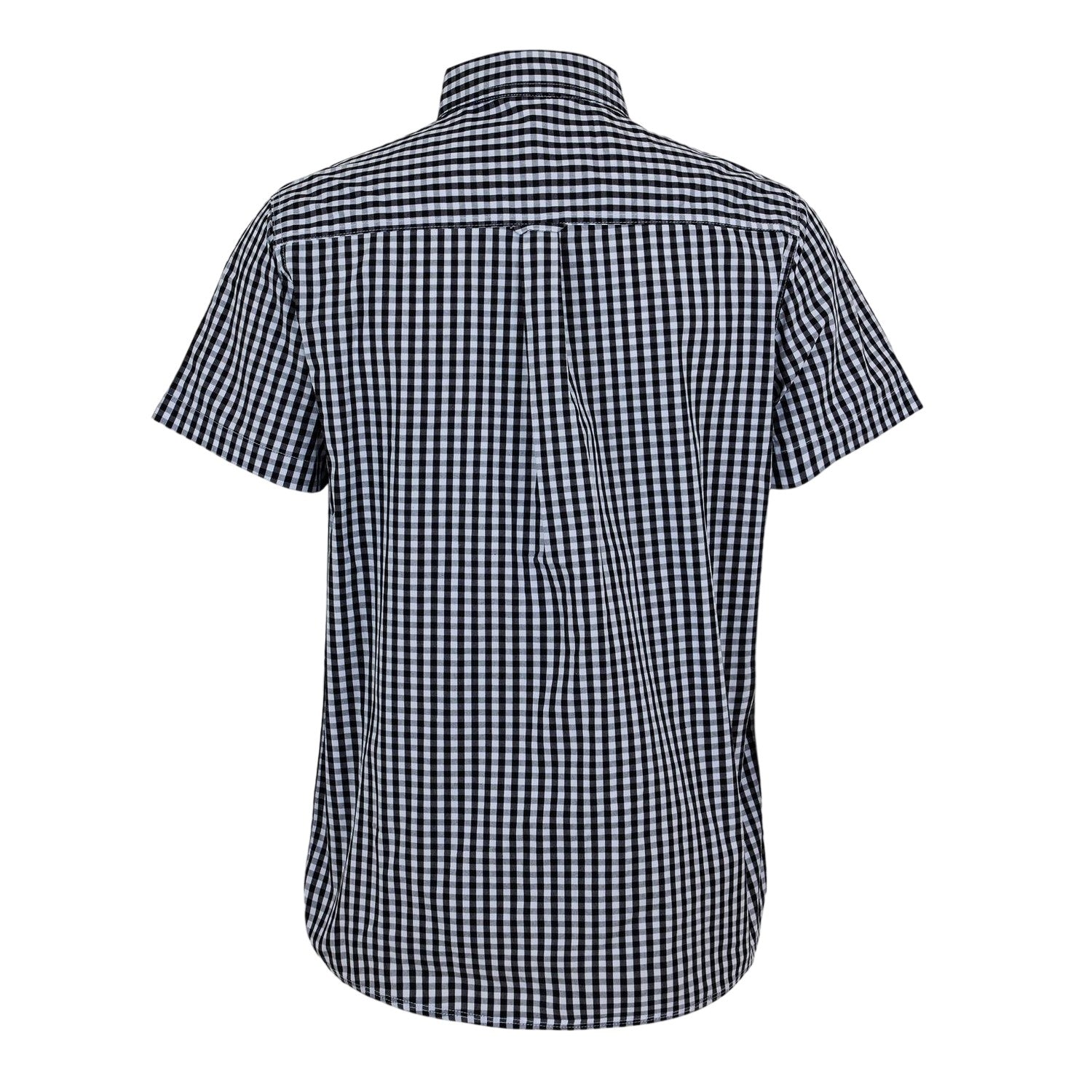 Black-White - Back - Bench Mens Esher Gingham Check Shirt