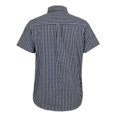 Black-White - Back - Bench Mens Esher Gingham Check Shirt
