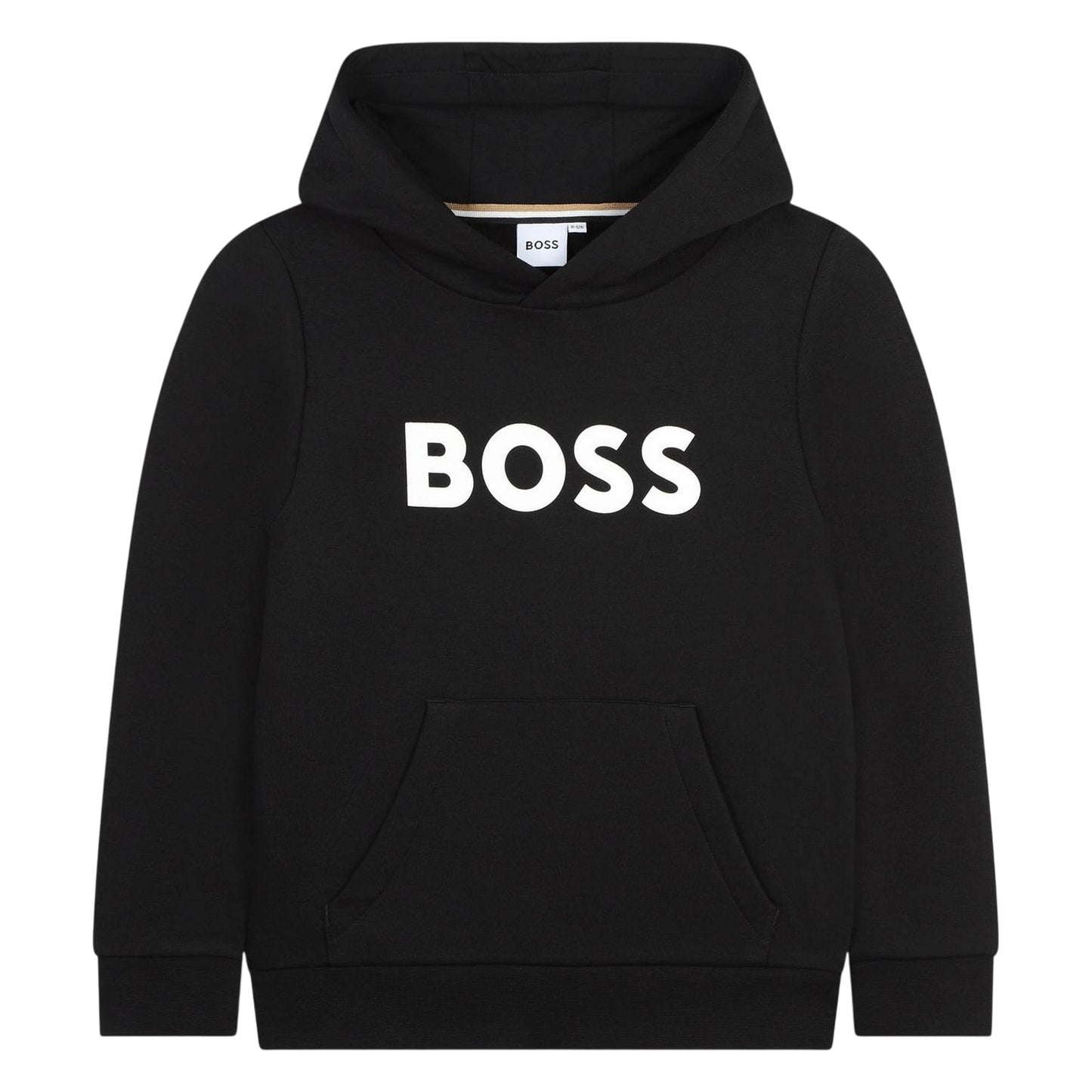 Black - Front - Boss Childrens-Kids Logo Hoodie
