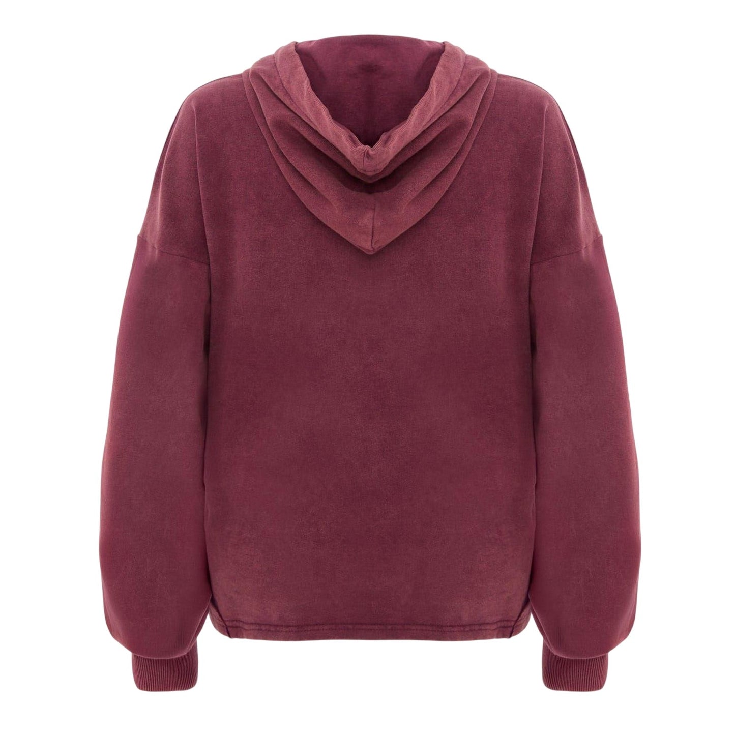 Burgundy - Back - I Saw It First Womens-Ladies Embroidered Logo Hoodie