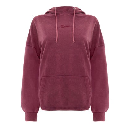 Burgundy - Front - I Saw It First Womens-Ladies Embroidered Logo Hoodie