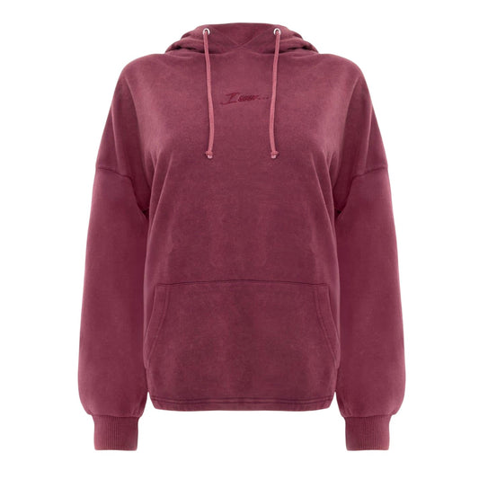 Burgundy - Front - I Saw It First Womens-Ladies Embroidered Logo Hoodie