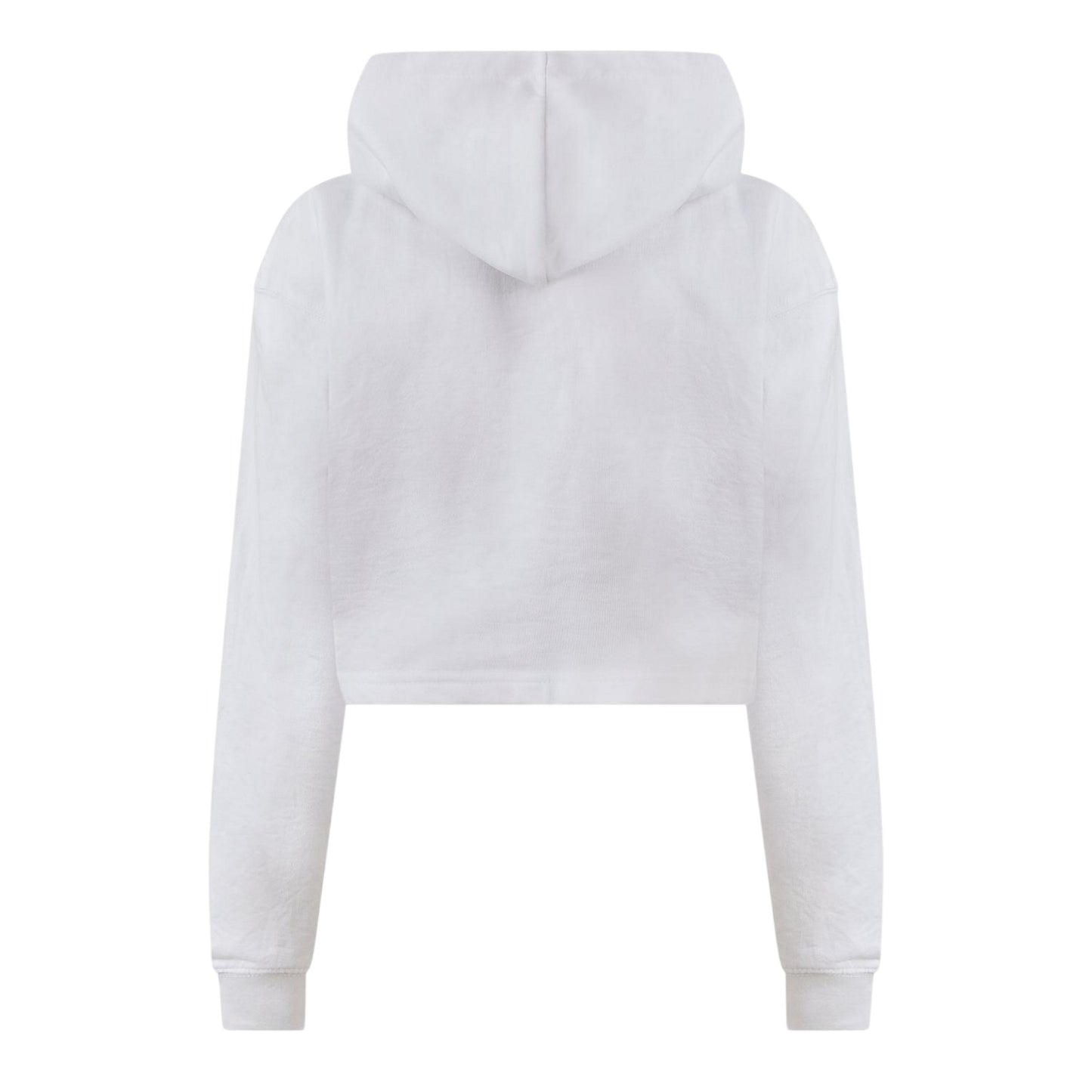 White - Back - Miso Womens-Ladies Crop Hoodie