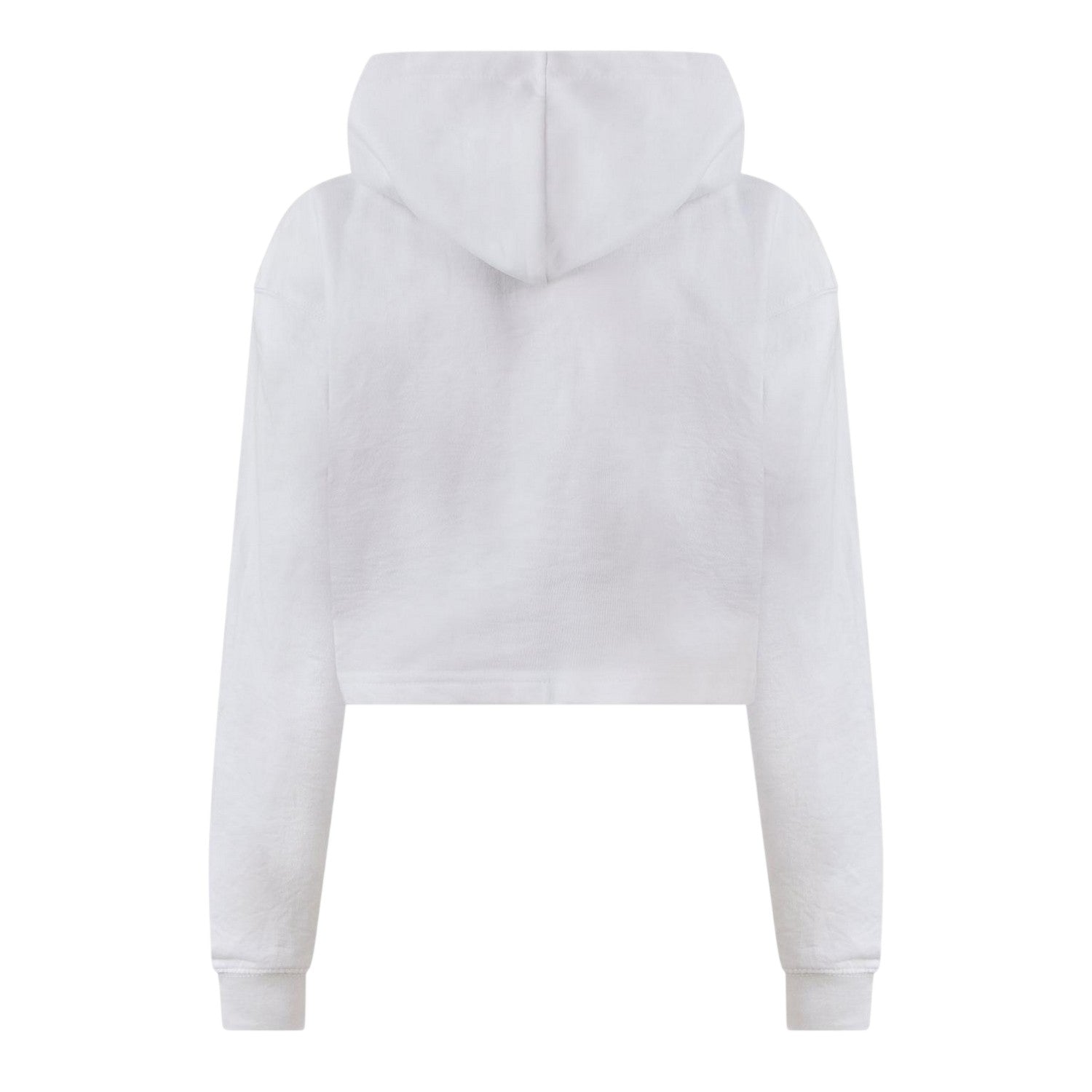 White - Back - Miso Womens-Ladies Crop Hoodie