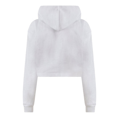 White - Back - Miso Womens-Ladies Crop Hoodie