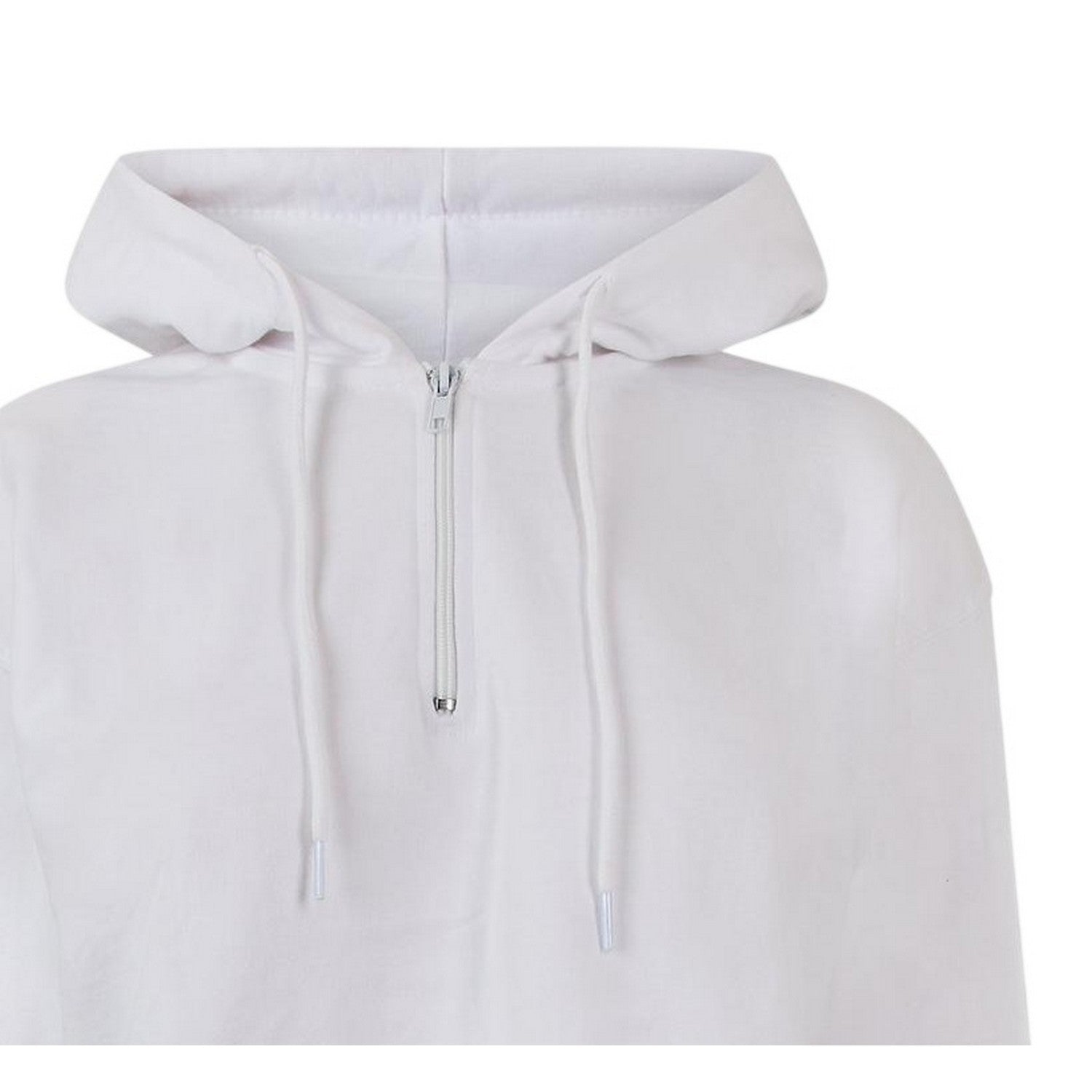 White - Side - Miso Womens-Ladies Crop Hoodie