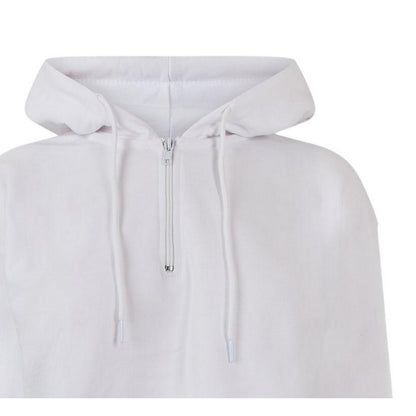White - Side - Miso Womens-Ladies Crop Hoodie