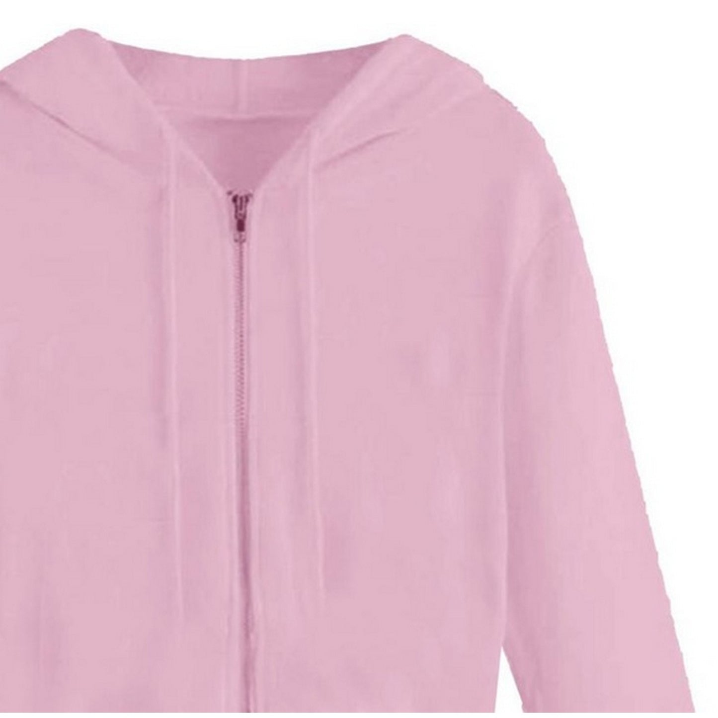 Pink - Side - Miso Womens-Ladies Relaxed Fit Crop Hoodie