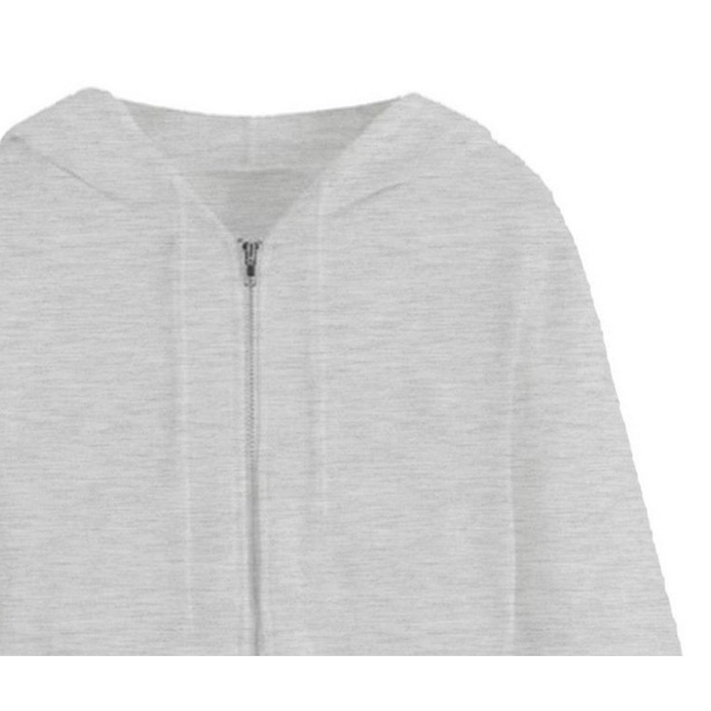 Grey - Side - Miso Womens-Ladies Relaxed Fit Crop Hoodie