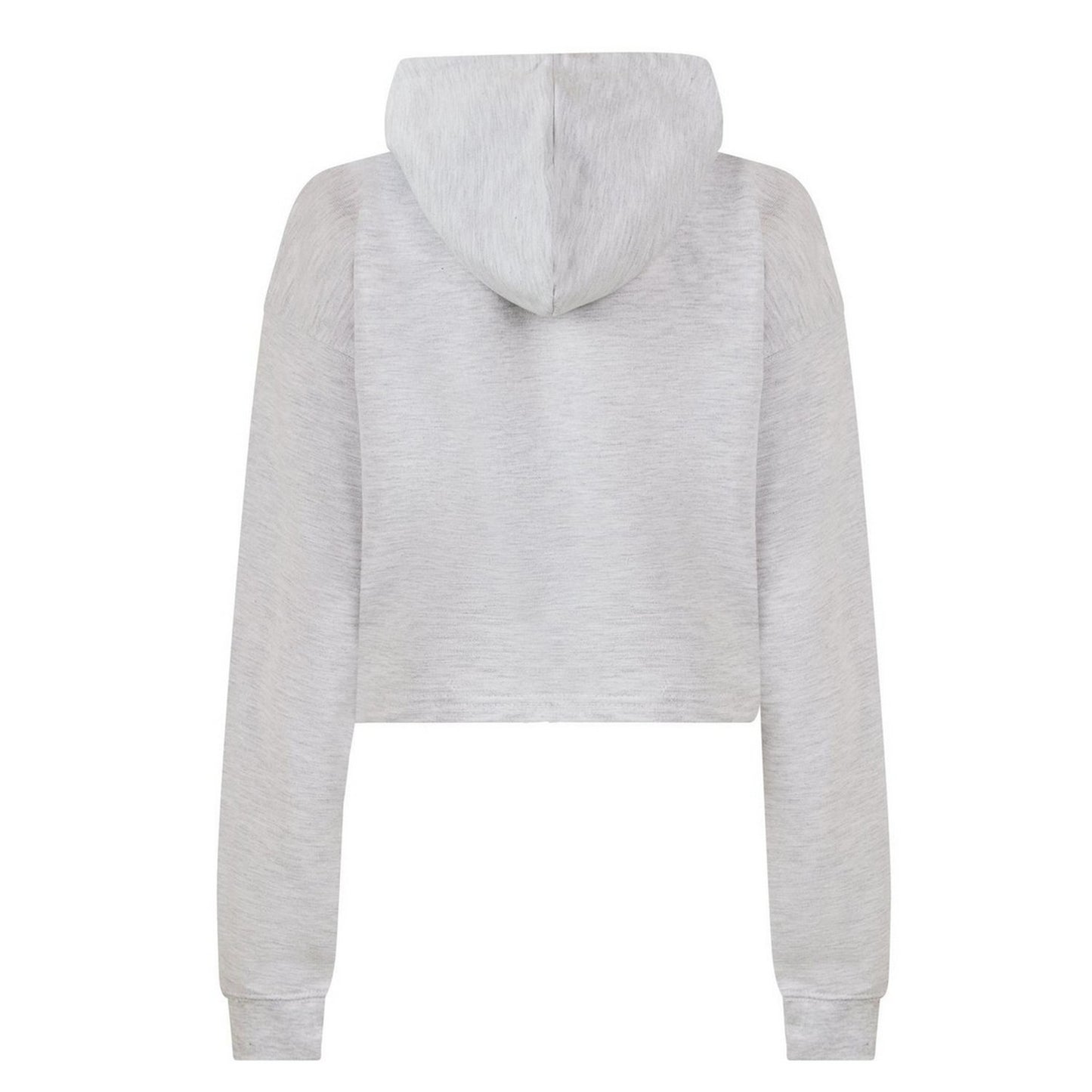Oatmeal - Back - Miso Womens-Ladies Relaxed Fit Crop Hoodie