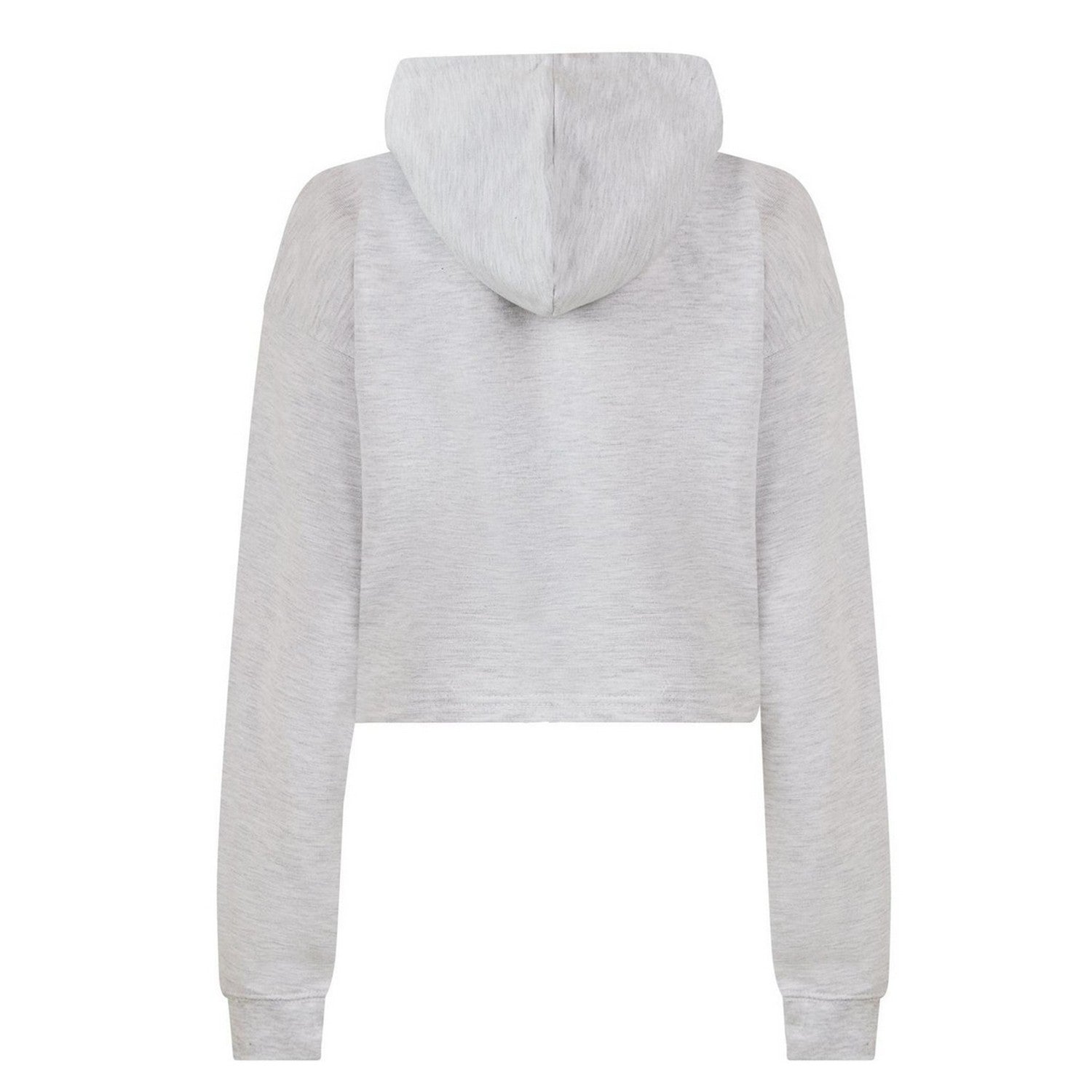 Oatmeal - Back - Miso Womens-Ladies Relaxed Fit Crop Hoodie
