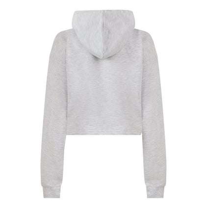 Oatmeal - Back - Miso Womens-Ladies Relaxed Fit Crop Hoodie