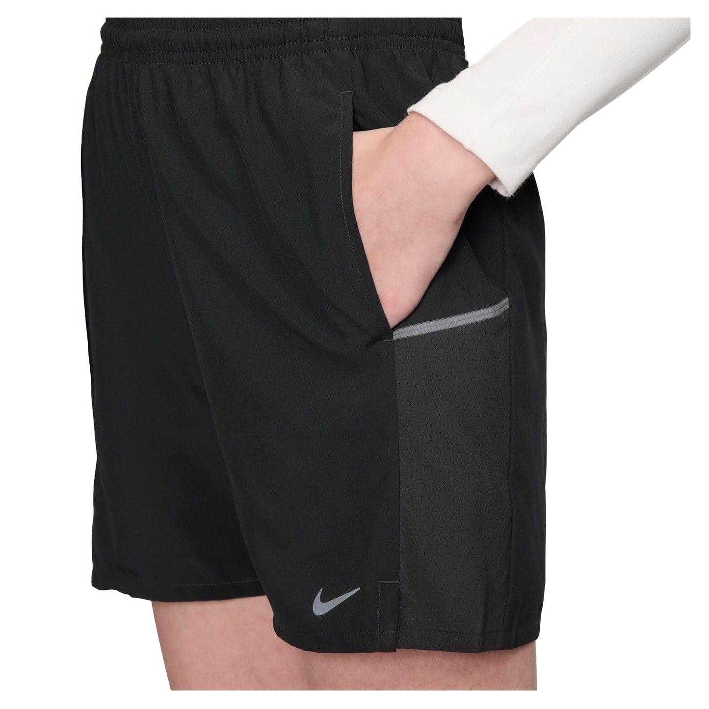 Black - Side - Nike Childrens-Kids Miler Running Shorts