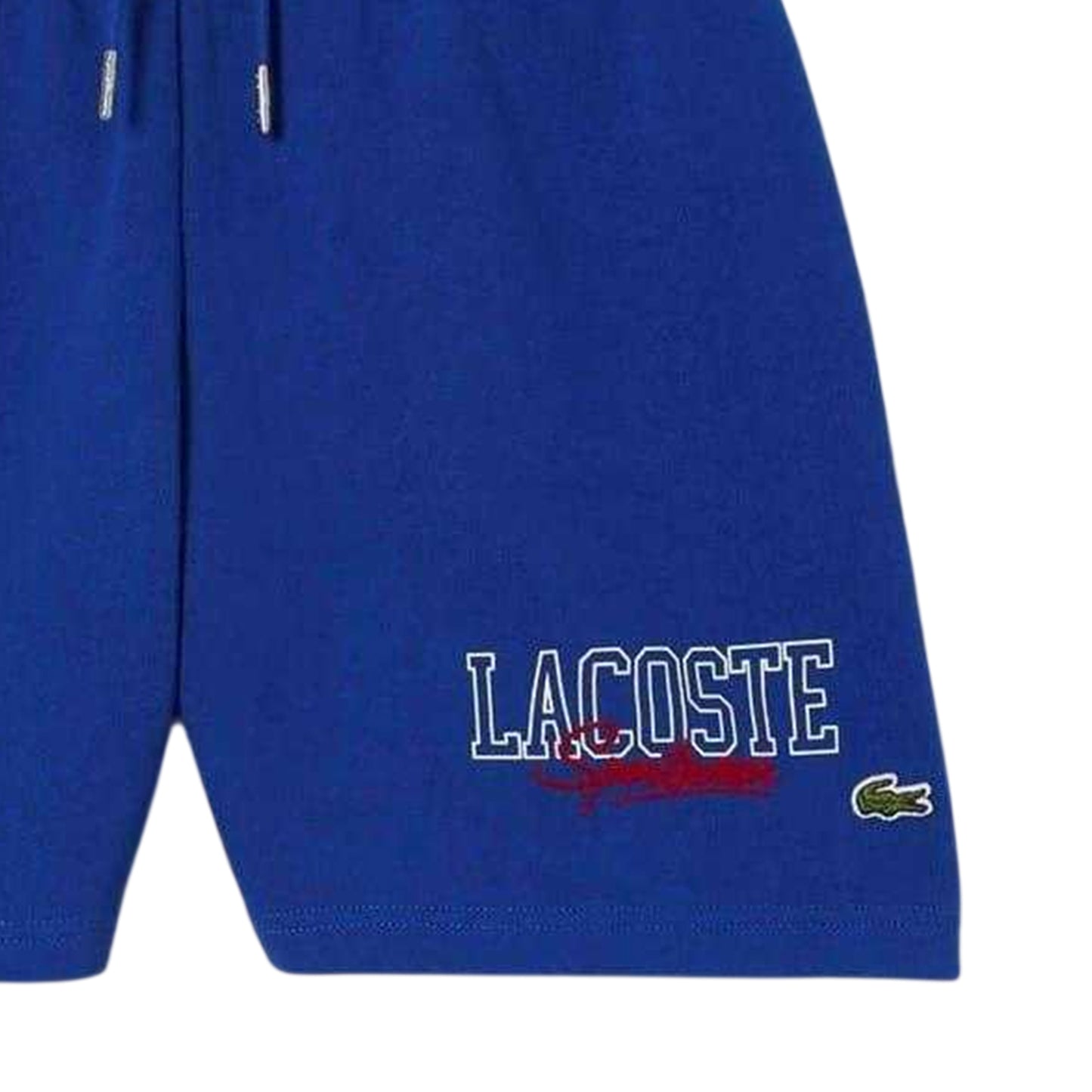 Blue - Side - Lacoste Boys Lettering Sweat Shorts