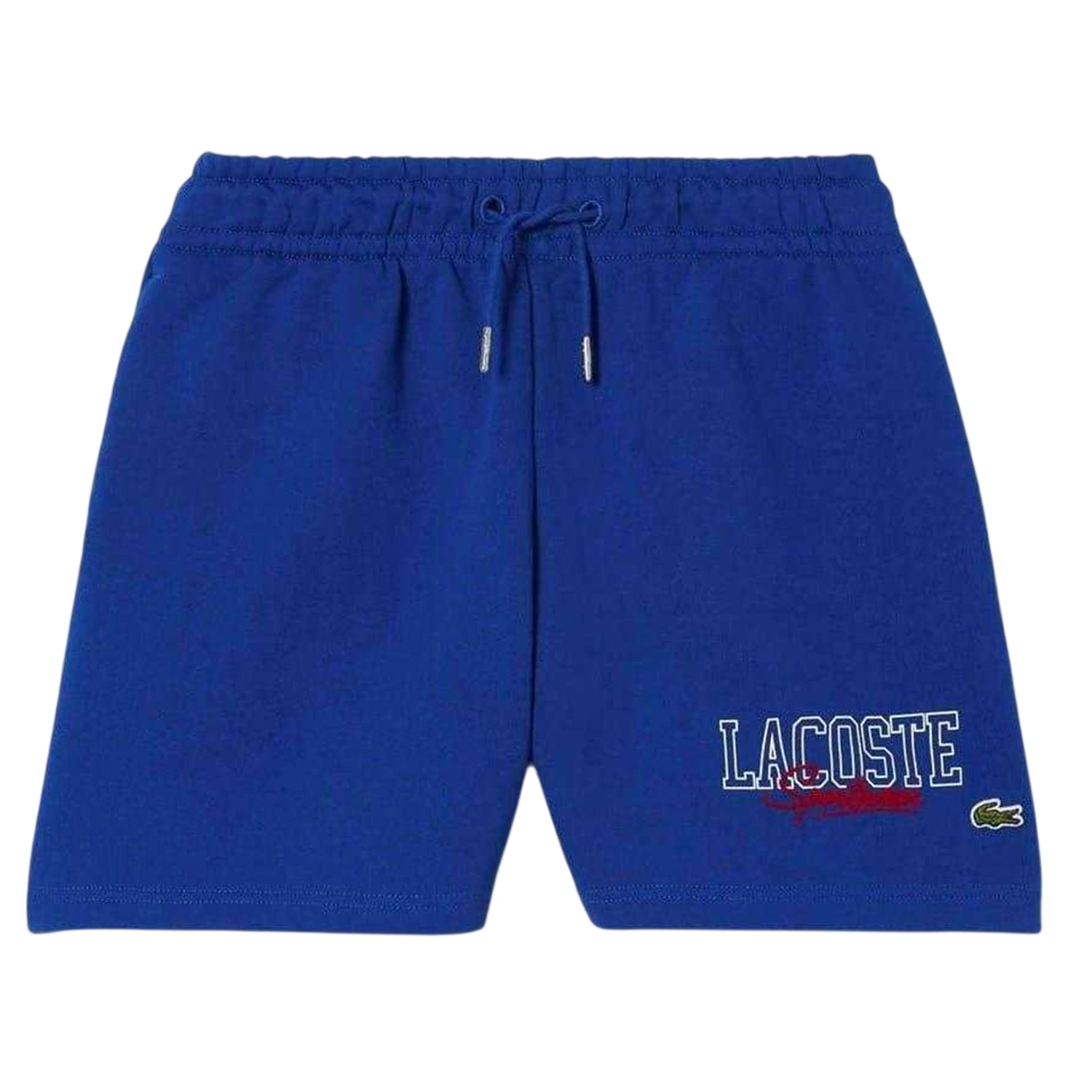 Blue - Front - Lacoste Boys Lettering Sweat Shorts