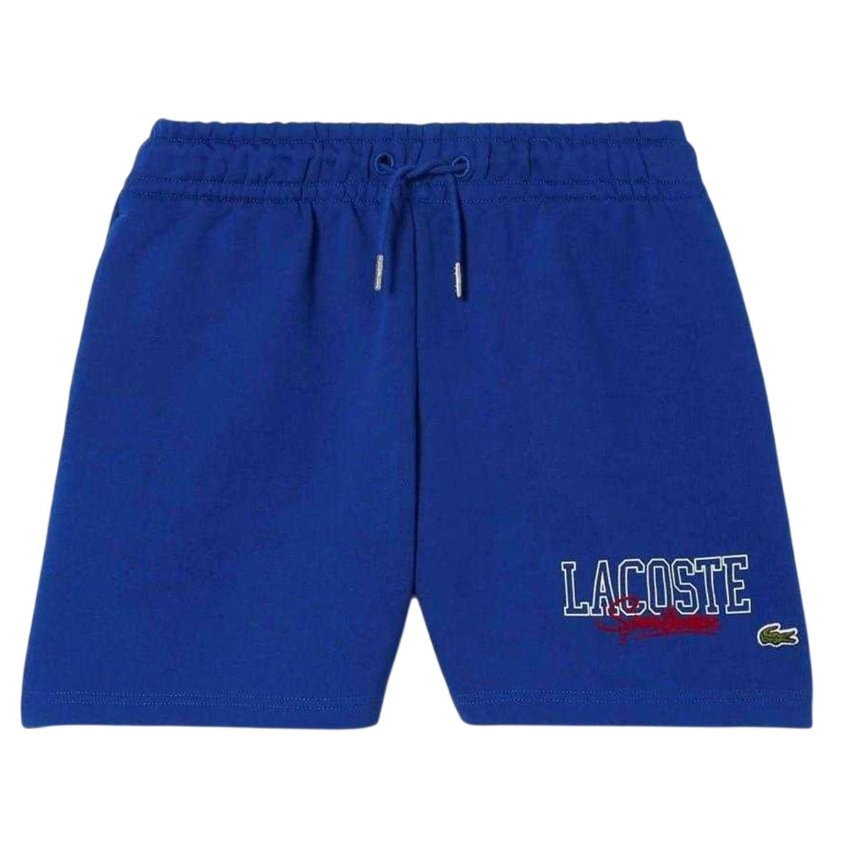 Blue - Front - Lacoste Boys Lettering Sweat Shorts