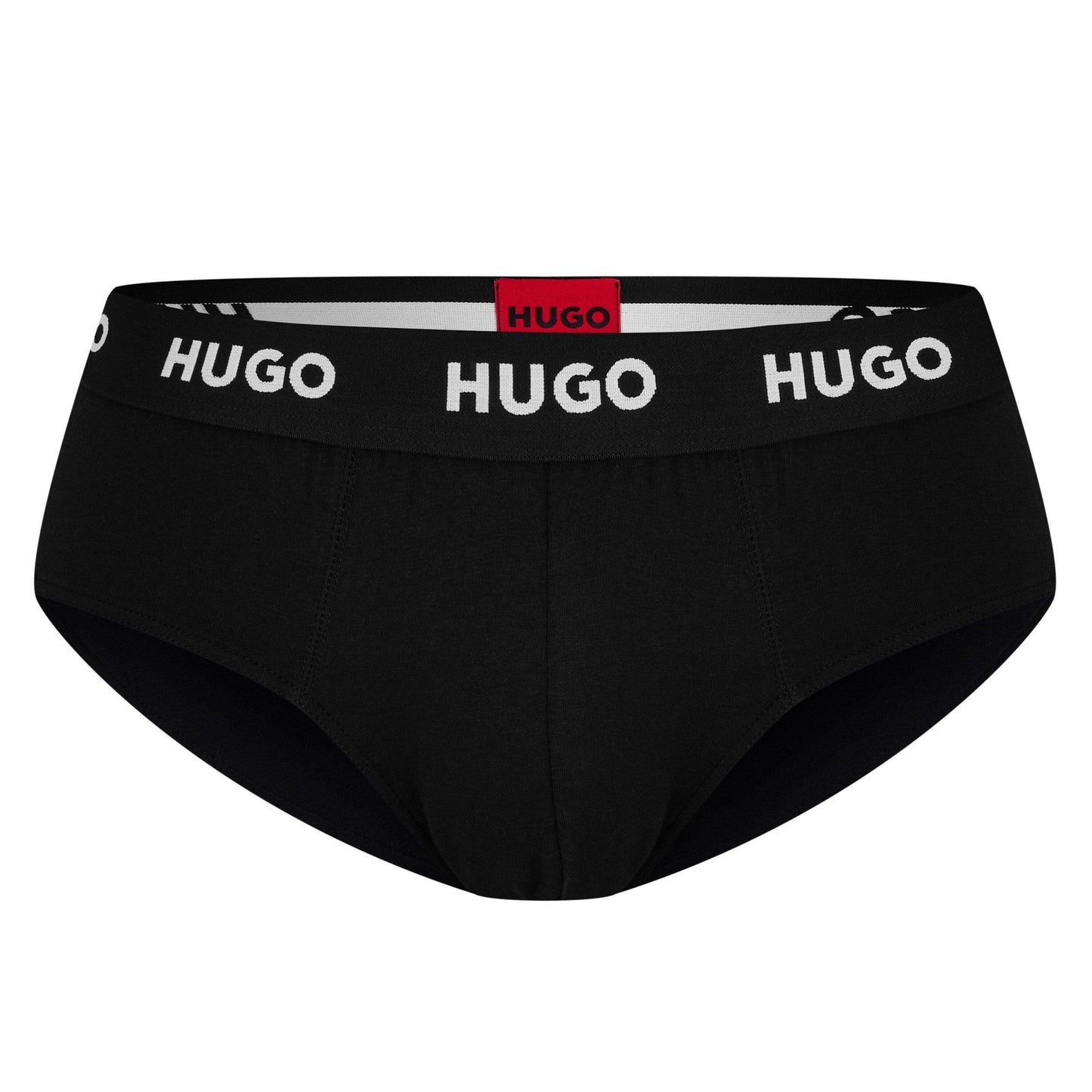 Black - Back - Hugo Mens Briefs (Pack of 3)