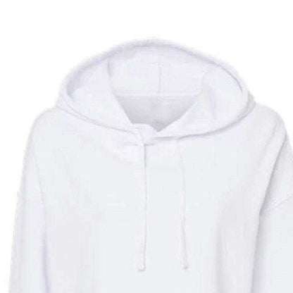 White - Side - Miso Womens-Ladies Cropped Drawstring Hoodie