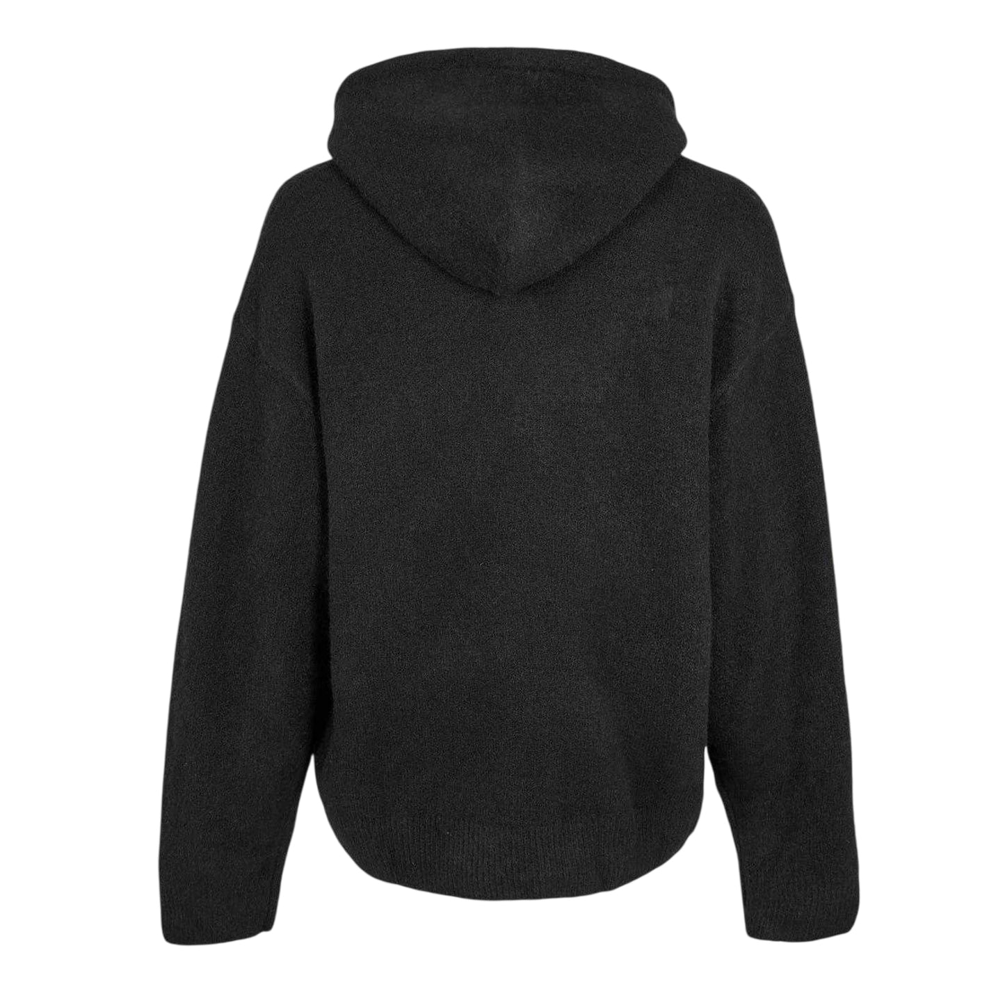 Black - Back - Couture Club Mens Wool Blend Soft Full Zip Hoodie