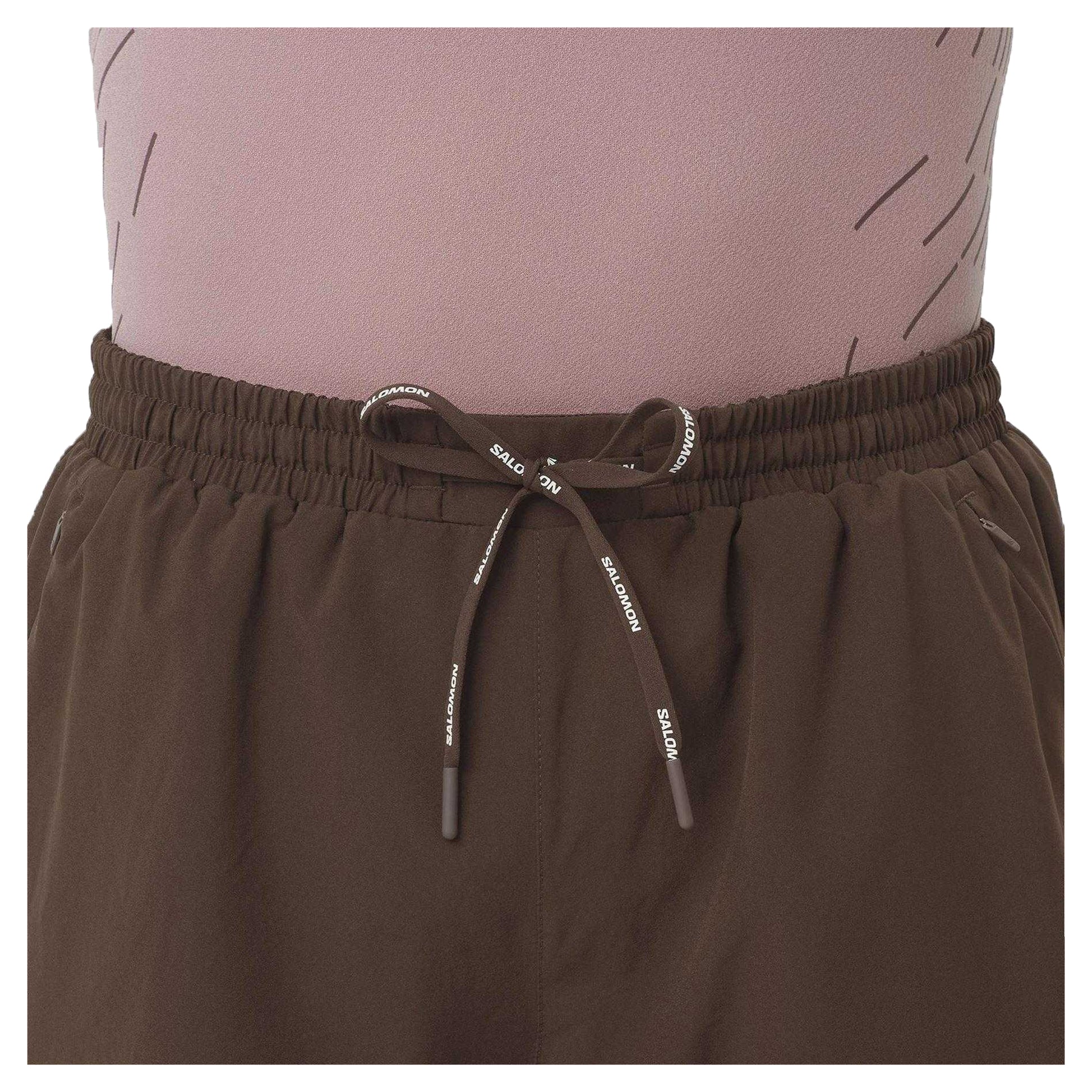Coffee - Back - Salomon Mens Shakeout Core Running Shorts