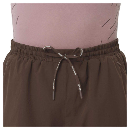Coffee - Back - Salomon Mens Shakeout Core Running Shorts