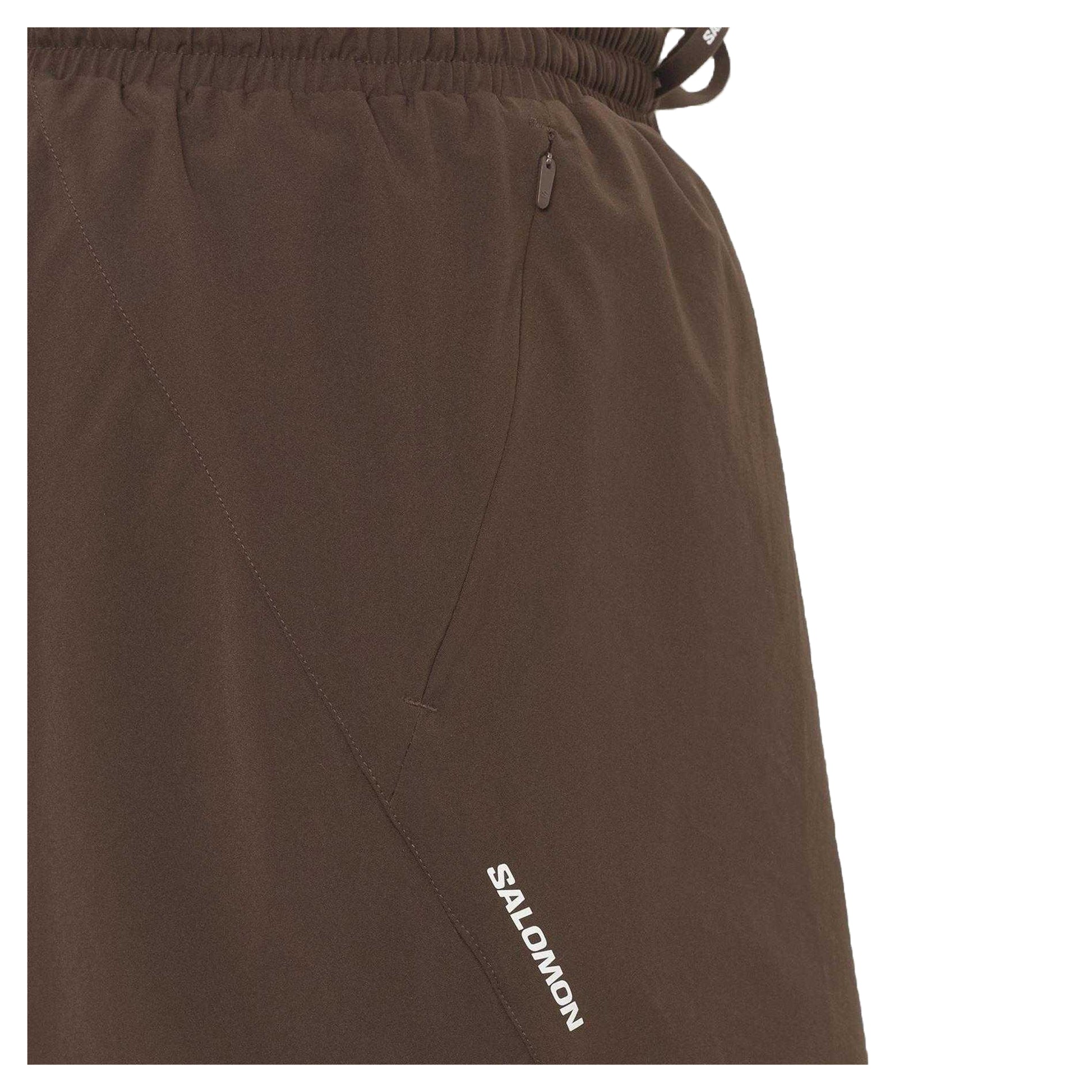Coffee - Side - Salomon Mens Shakeout Core Running Shorts