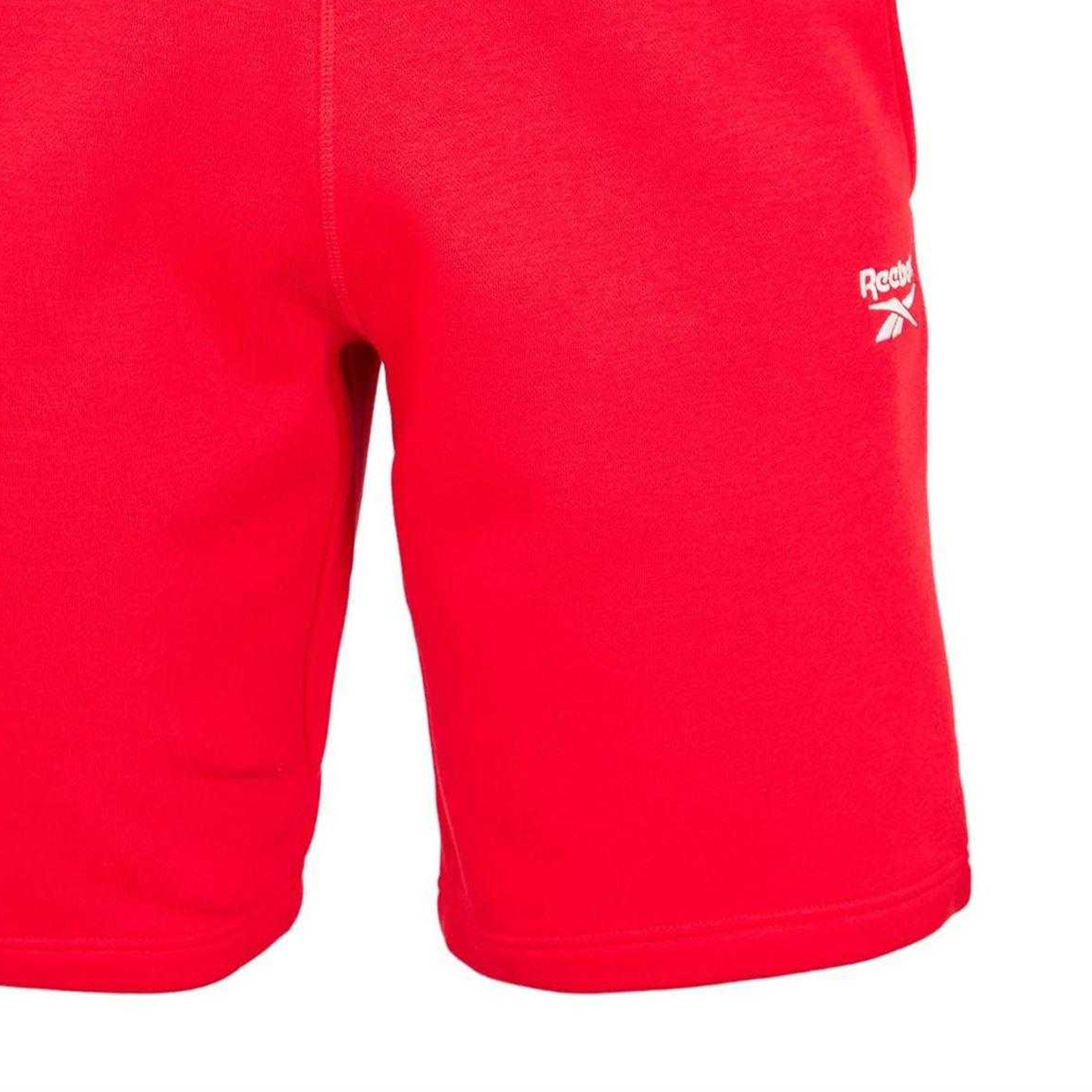 Red-Black - Back - Reebok Mens Identity Fleece Shorts