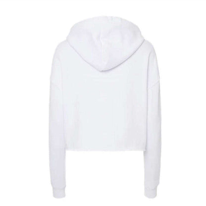 White - Back - Miso Womens-Ladies Marl Cropped Hoodie