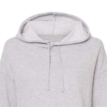 Grey - Side - Miso Womens-Ladies Marl Cropped Hoodie