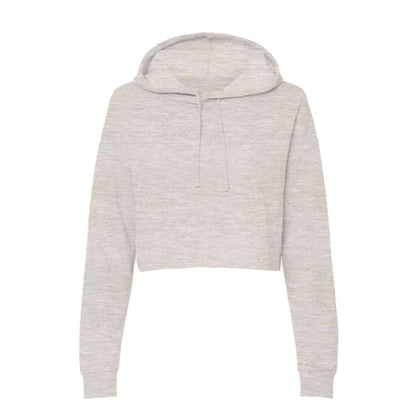 Oatmeal - Front - Miso Womens-Ladies Marl Cropped Hoodie