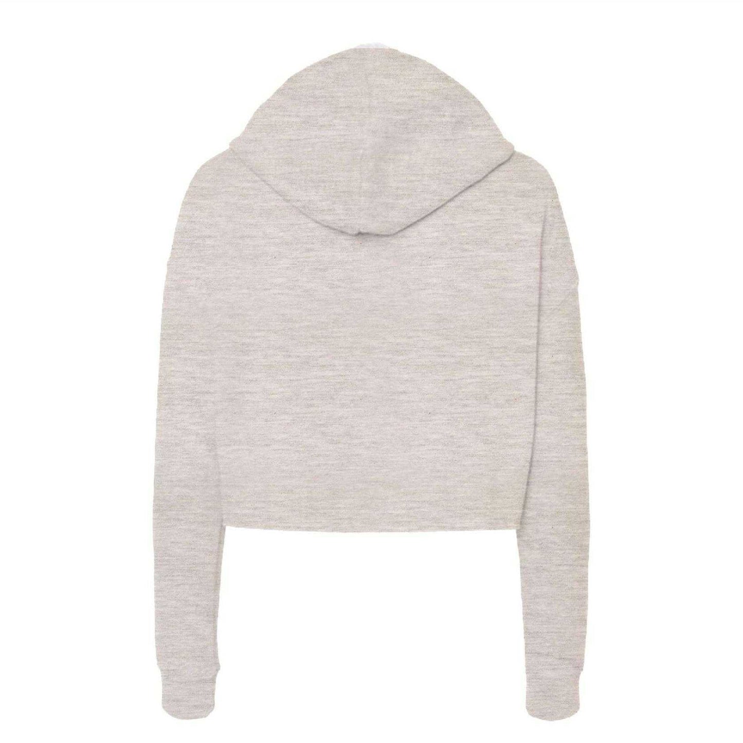 Oatmeal - Back - Miso Womens-Ladies Marl Cropped Hoodie