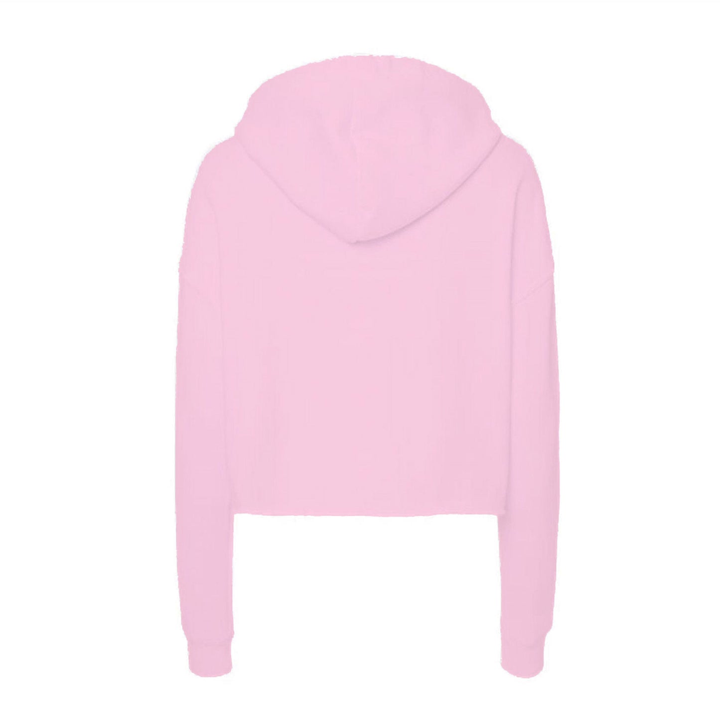 Pink - Back - Miso Womens-Ladies Marl Cropped Hoodie