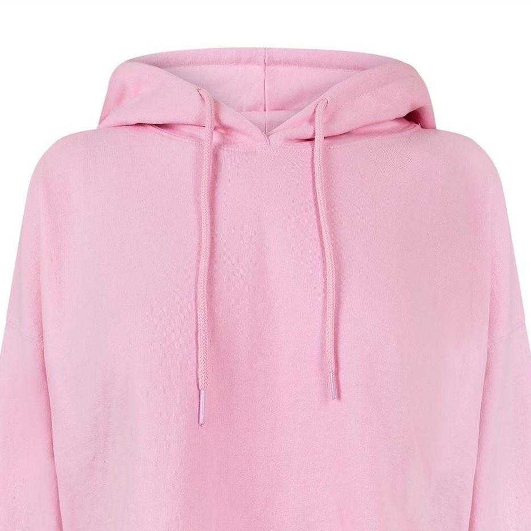 Pink - Side - Miso Womens-Ladies Marl Cropped Hoodie