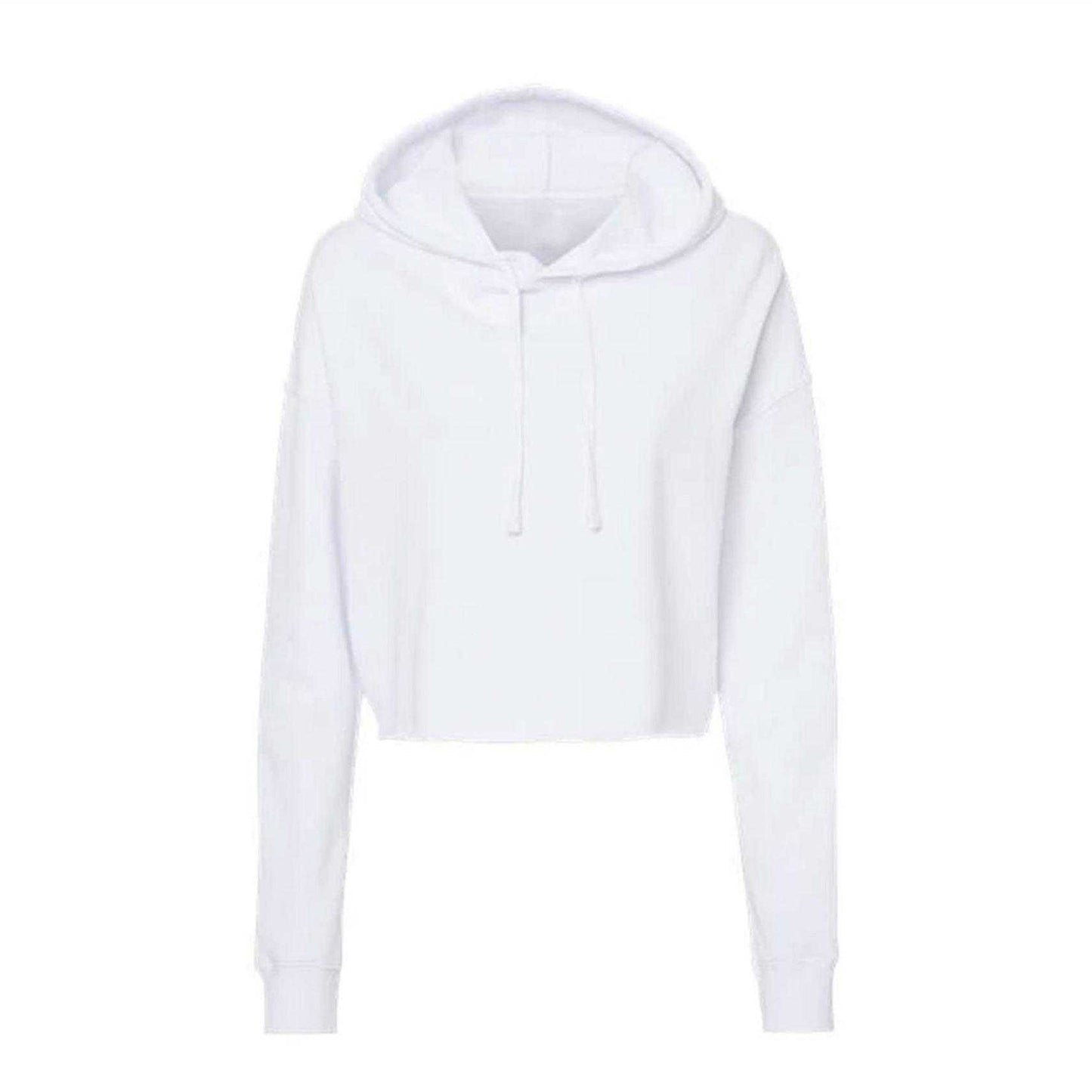 White - Front - Miso Womens-Ladies Marl Cropped Hoodie