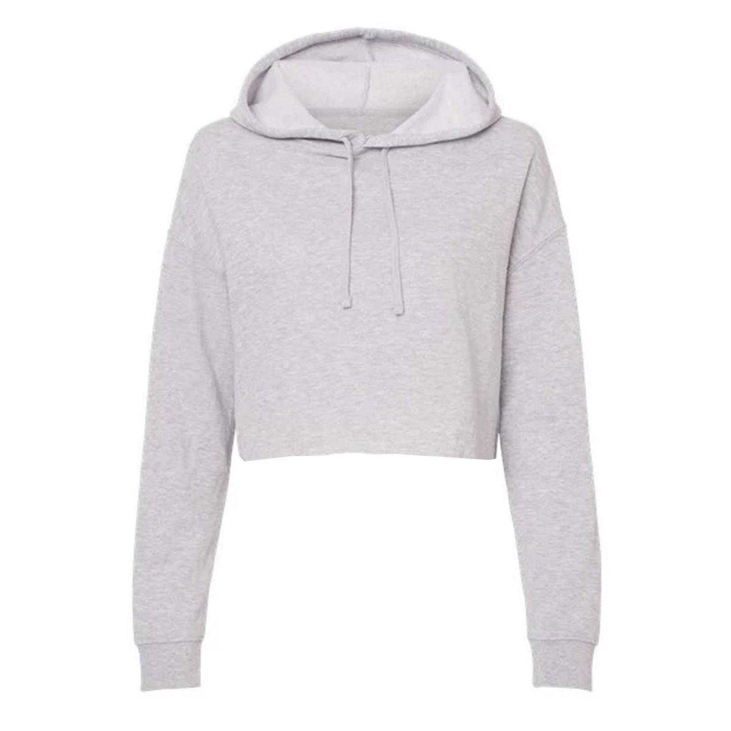 Grey - Front - Miso Womens-Ladies Marl Cropped Hoodie