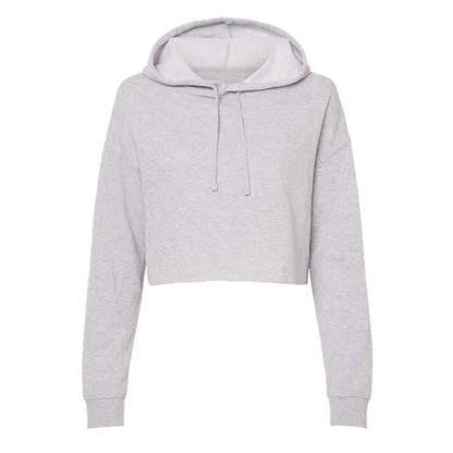 Grey - Front - Miso Womens-Ladies Marl Cropped Hoodie