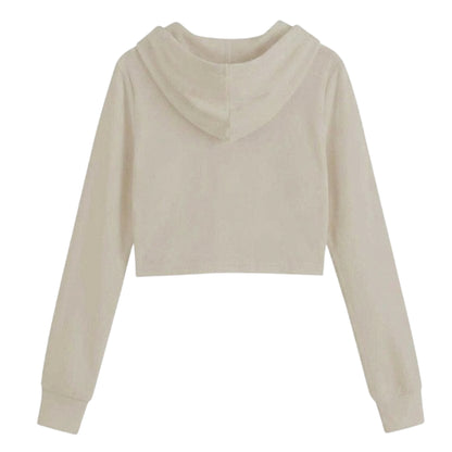 Sand - Back - Miso Womens-Ladies Full Zip Hoodie