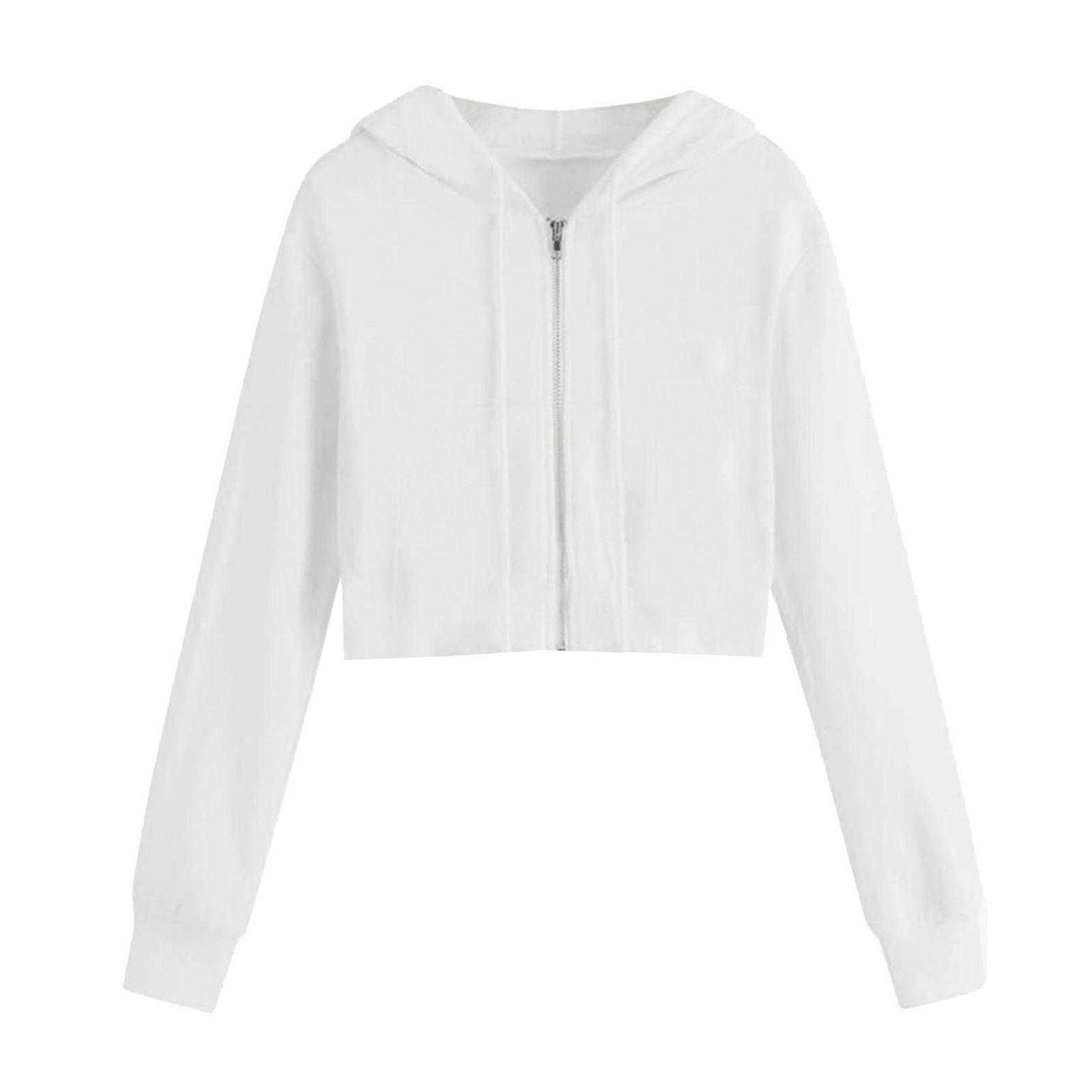 White - Front - Miso Womens-Ladies Full Zip Hoodie