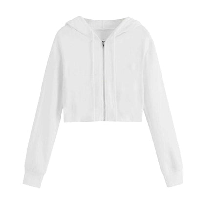 White - Front - Miso Womens-Ladies Full Zip Hoodie