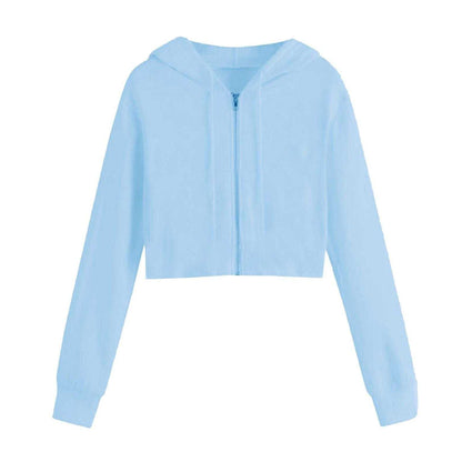 Blue - Front - Miso Womens-Ladies Full Zip Hoodie