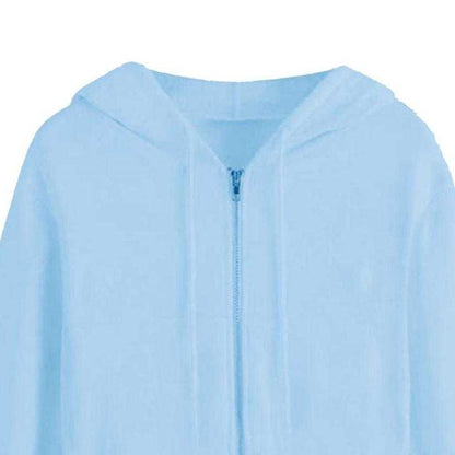 Blue - Side - Miso Womens-Ladies Full Zip Hoodie