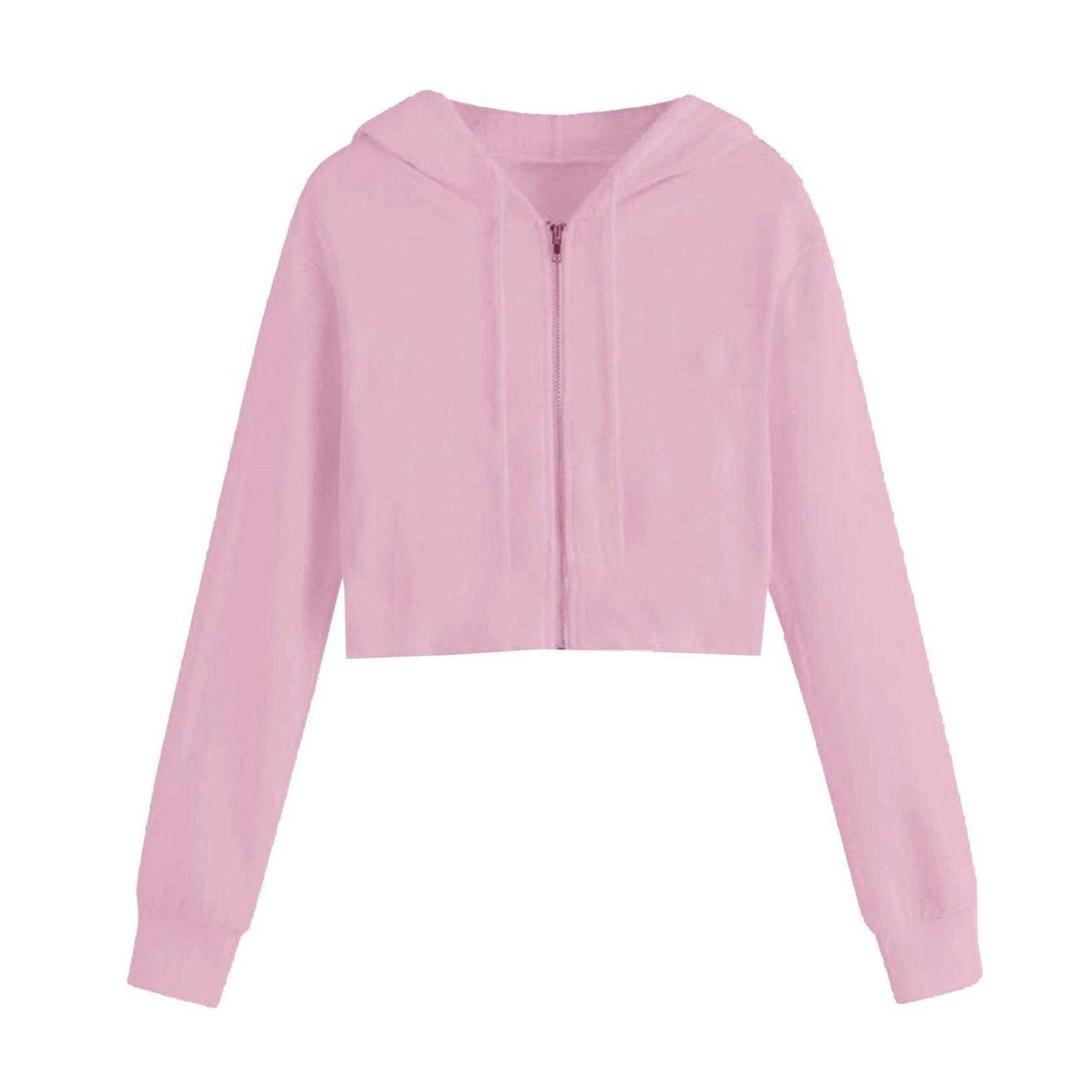 Pink - Front - Miso Womens-Ladies Full Zip Hoodie