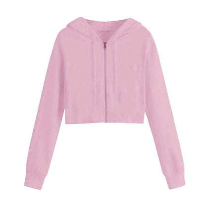 Pink - Front - Miso Womens-Ladies Full Zip Hoodie