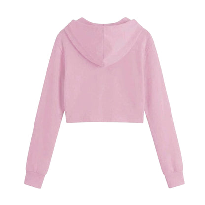Pink - Back - Miso Womens-Ladies Full Zip Hoodie