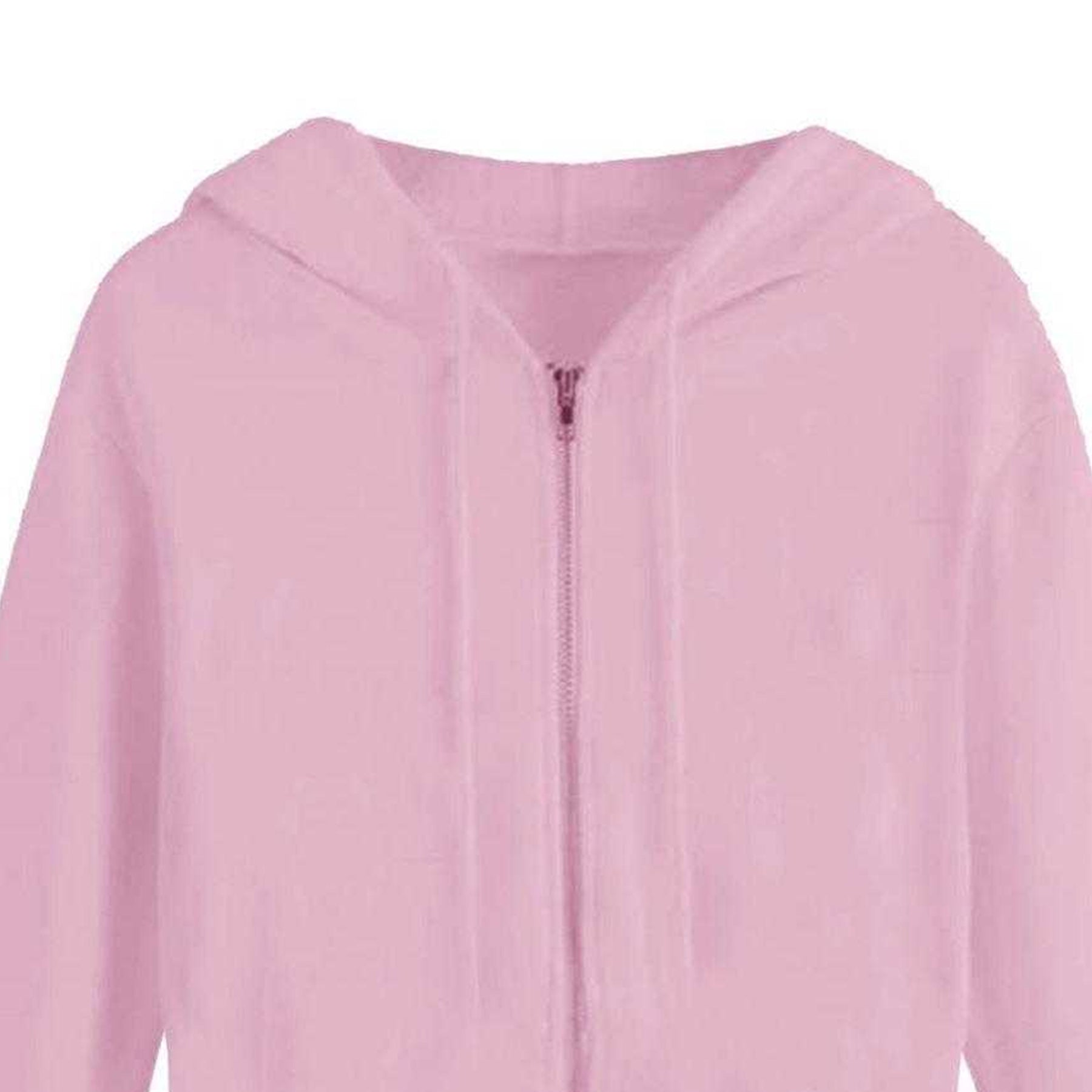 Pink - Side - Miso Womens-Ladies Full Zip Hoodie
