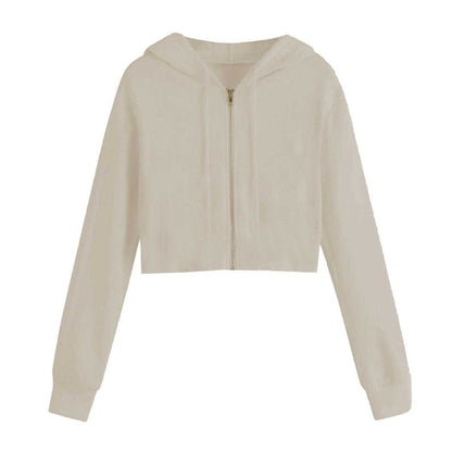 Sand - Front - Miso Womens-Ladies Full Zip Hoodie
