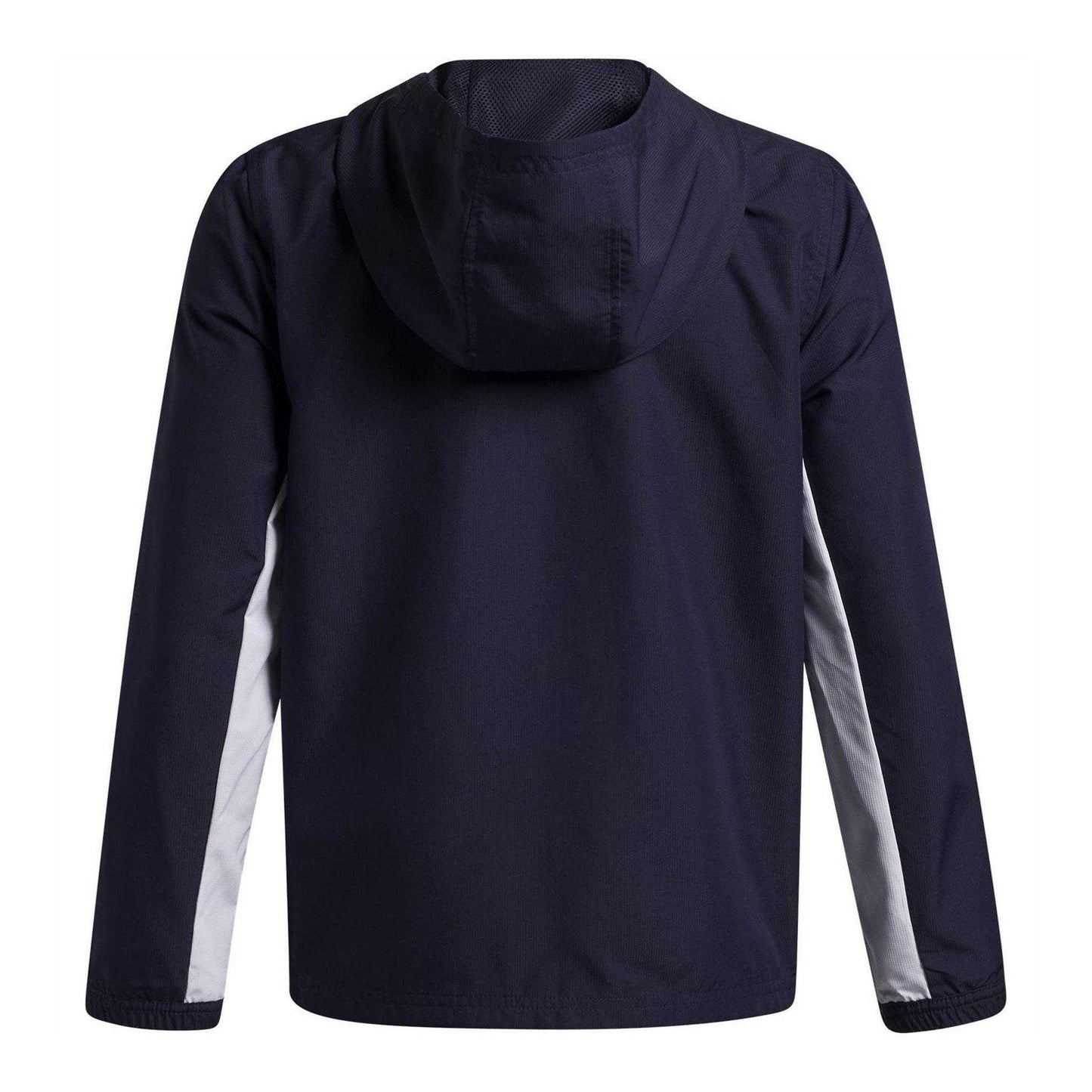 Navy-White - Back - Under Armour Boys Rival Lightweight Full Zip Hoodie